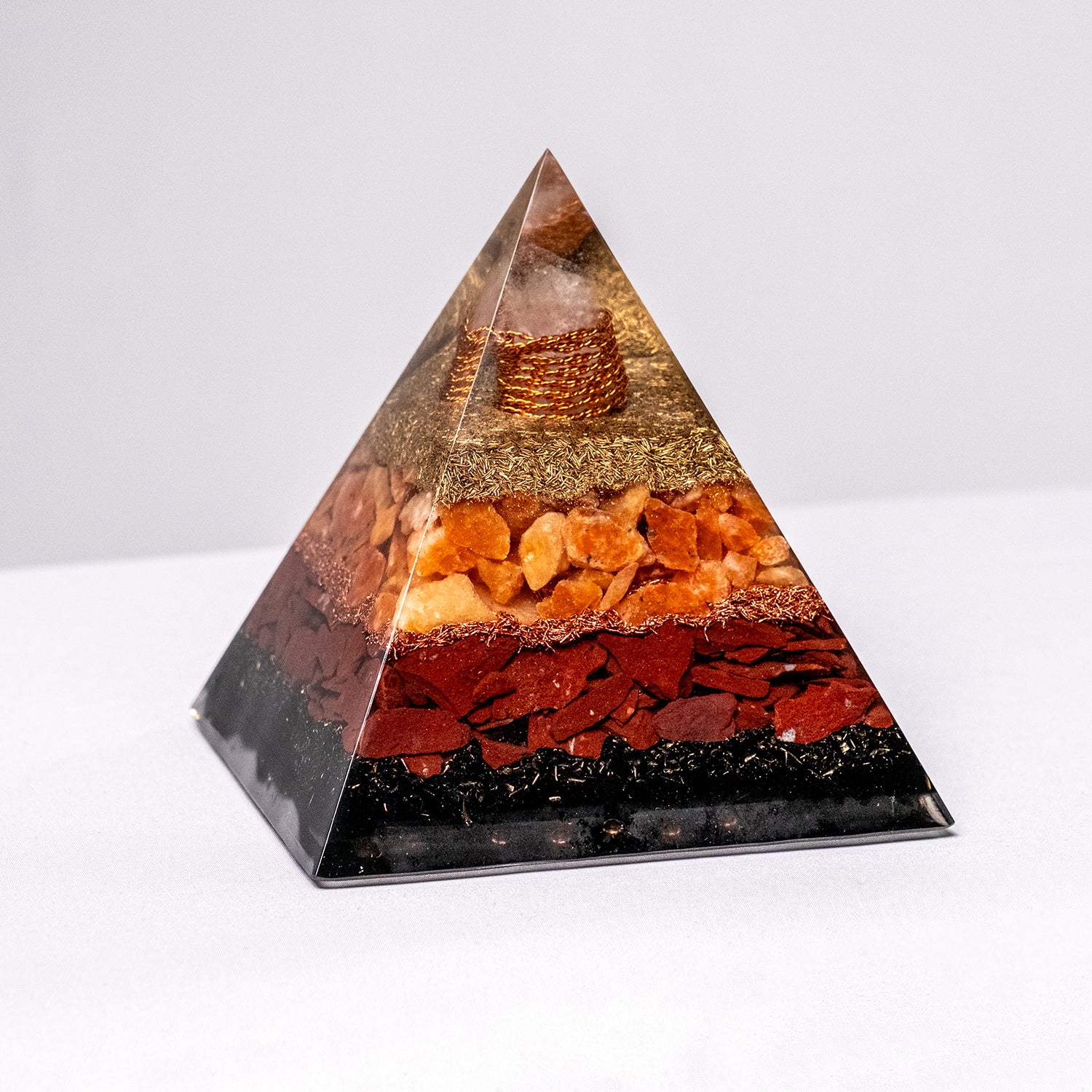 "Magma" [2] – Orgonite Pyramid (No.12)