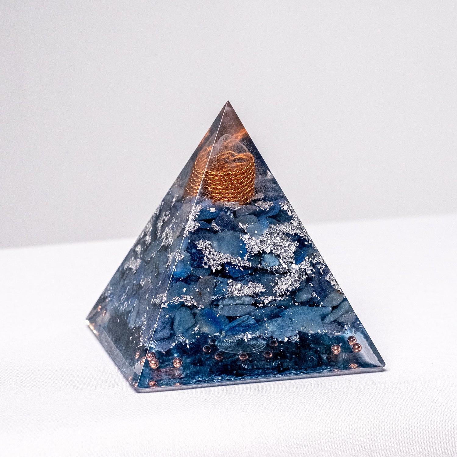 "Arctic Blue" [1] – Orgonite Pyramid (No.17) 