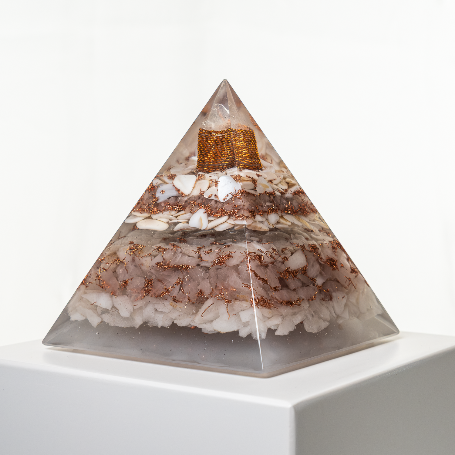 "Heaven's Delight" [1] – Orgonite Pyramid (No.27)