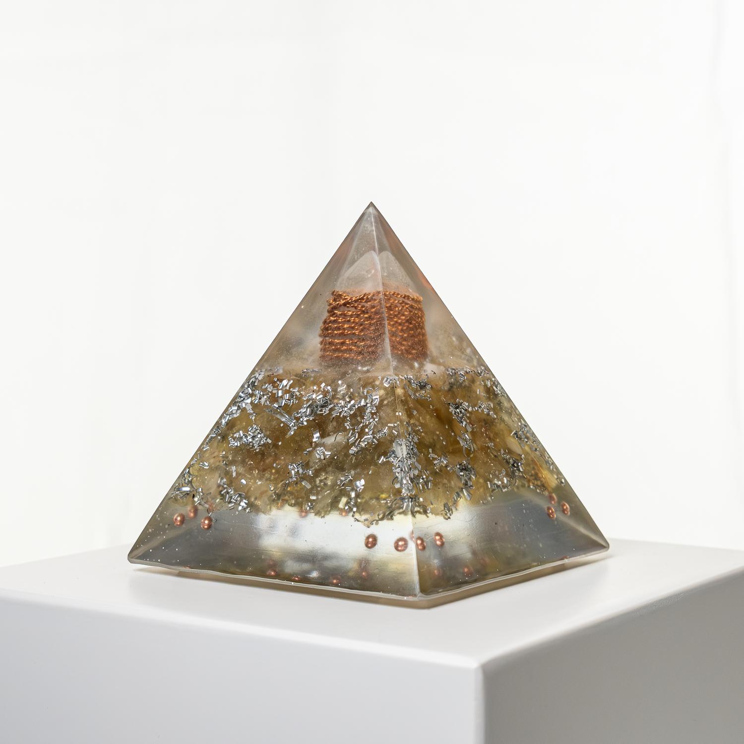 "Aztec Yellow" [1] – Orgonite Pyramid (No.34)