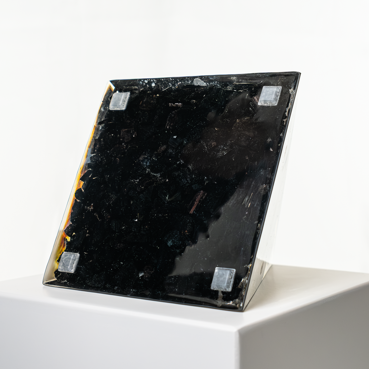 "Compressed Polychromy" – Orgonite Pyramid (No.36)