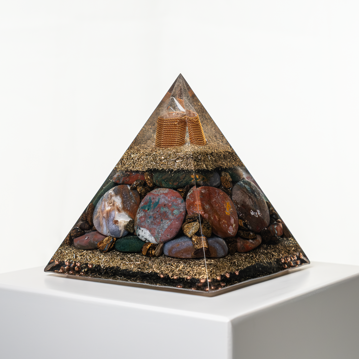 "El Dorado" [2] – Orgonite Pyramid (No.42)