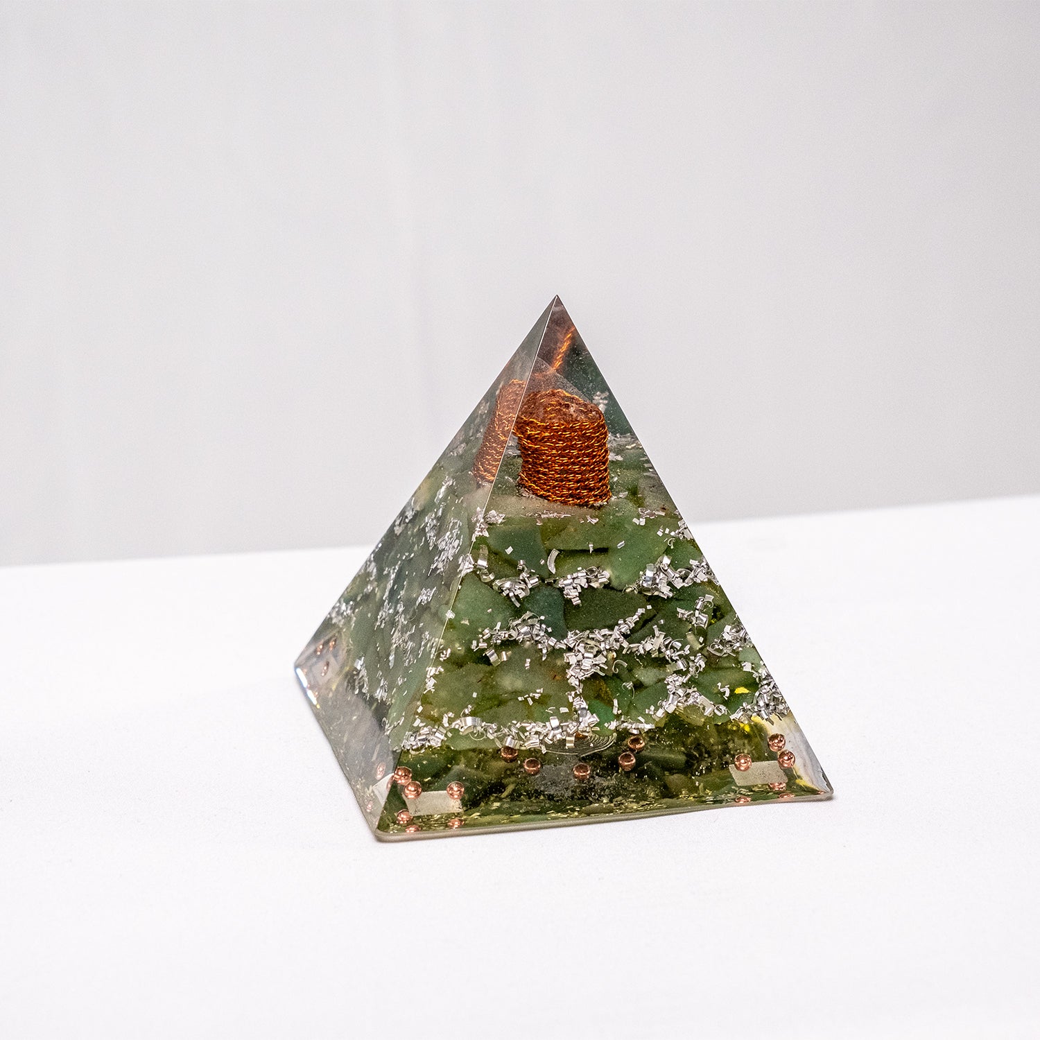 "Celtic Green" [2] – Orgonite Pyramid (No.21)