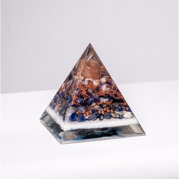 "Cosmic Shores" [3] – Orgonite Pyramid (No.6)