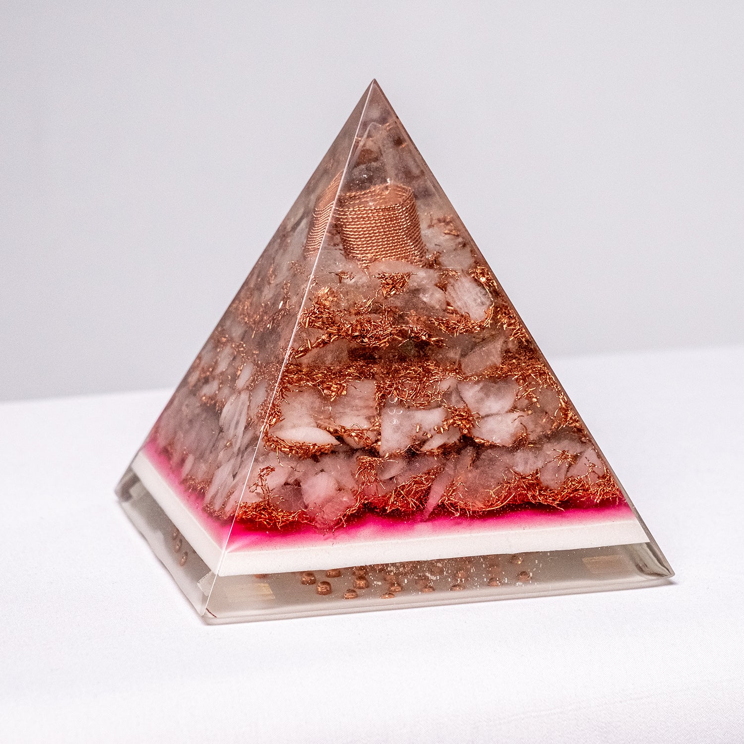 "Sakura Copper" [1] – Orgonite Pyramid (No.7)