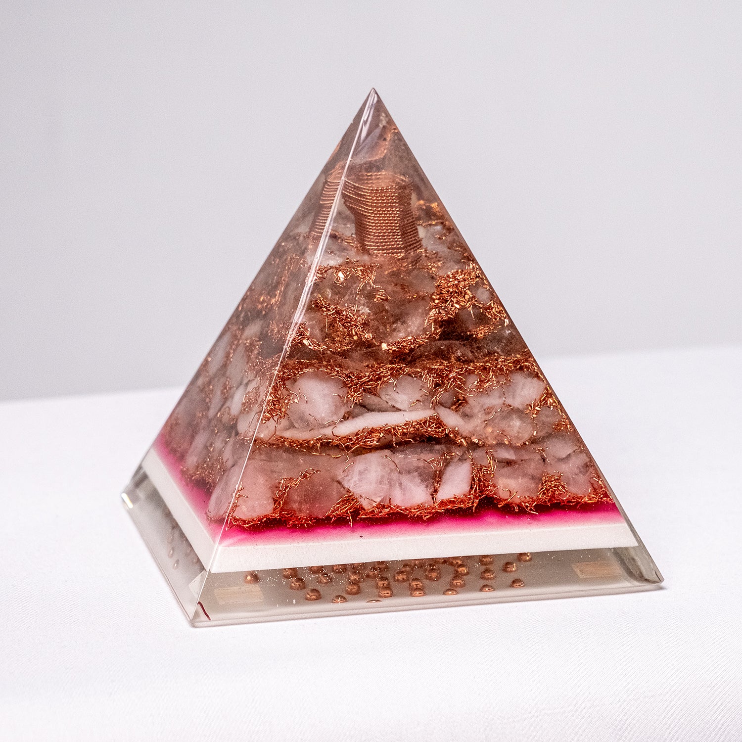 "Sakura Copper" [2] – Orgonite Pyramid (No.8)