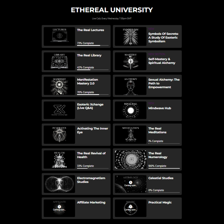 Ethereal University Life Time Membership
